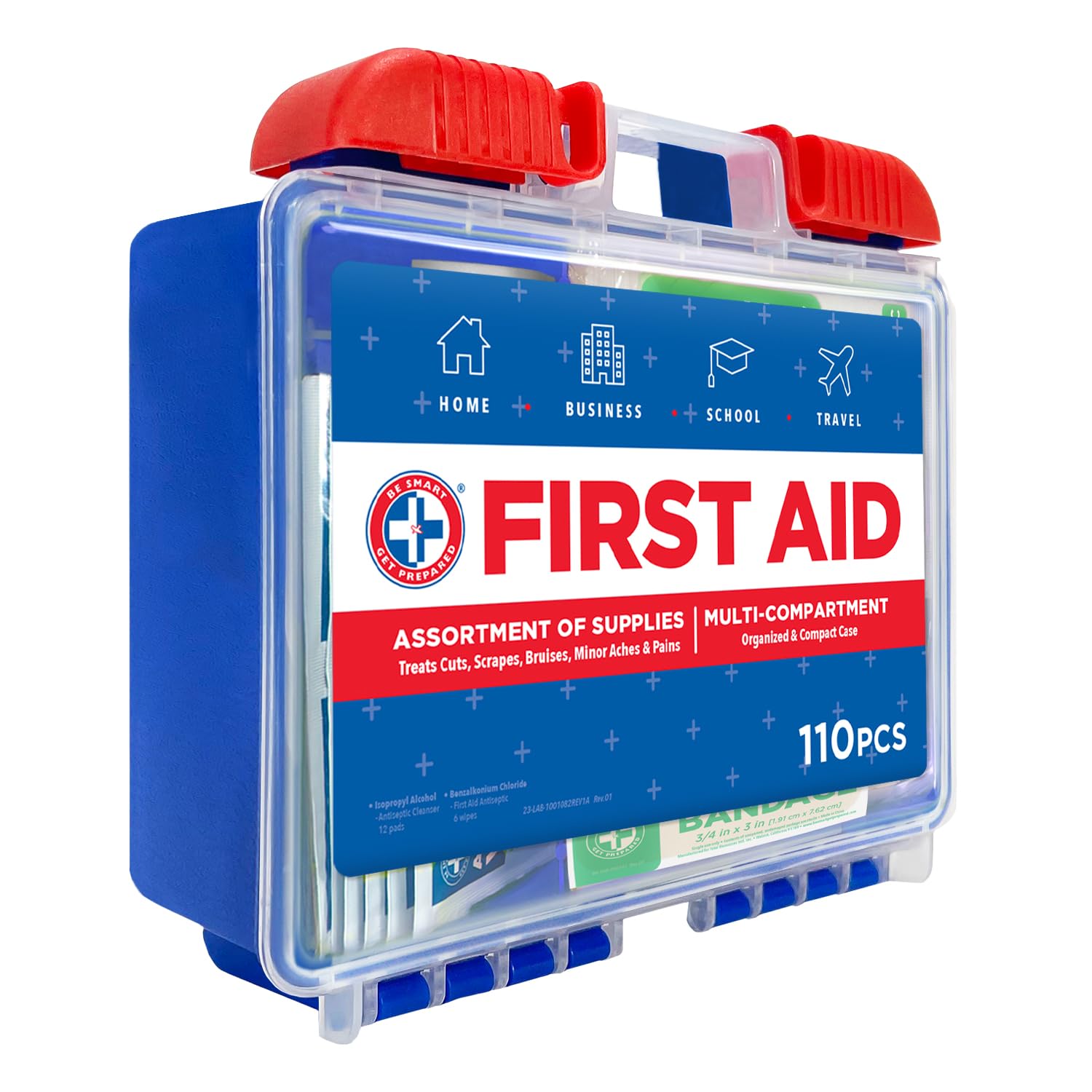 Be Smart Get Prepared 110 Pc First Aid Kit - Home, Car, Office, Travel, FSA — Amazon image 11