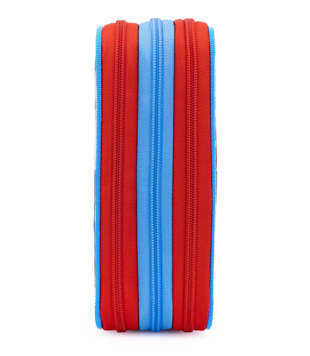 Astuccio scuola 3 zip Sonic The Hedgehog 3 Zip con 44 articoli (blu chiaro/rosso), 20×15×6 cm - Prodotto ufficiale SEGA