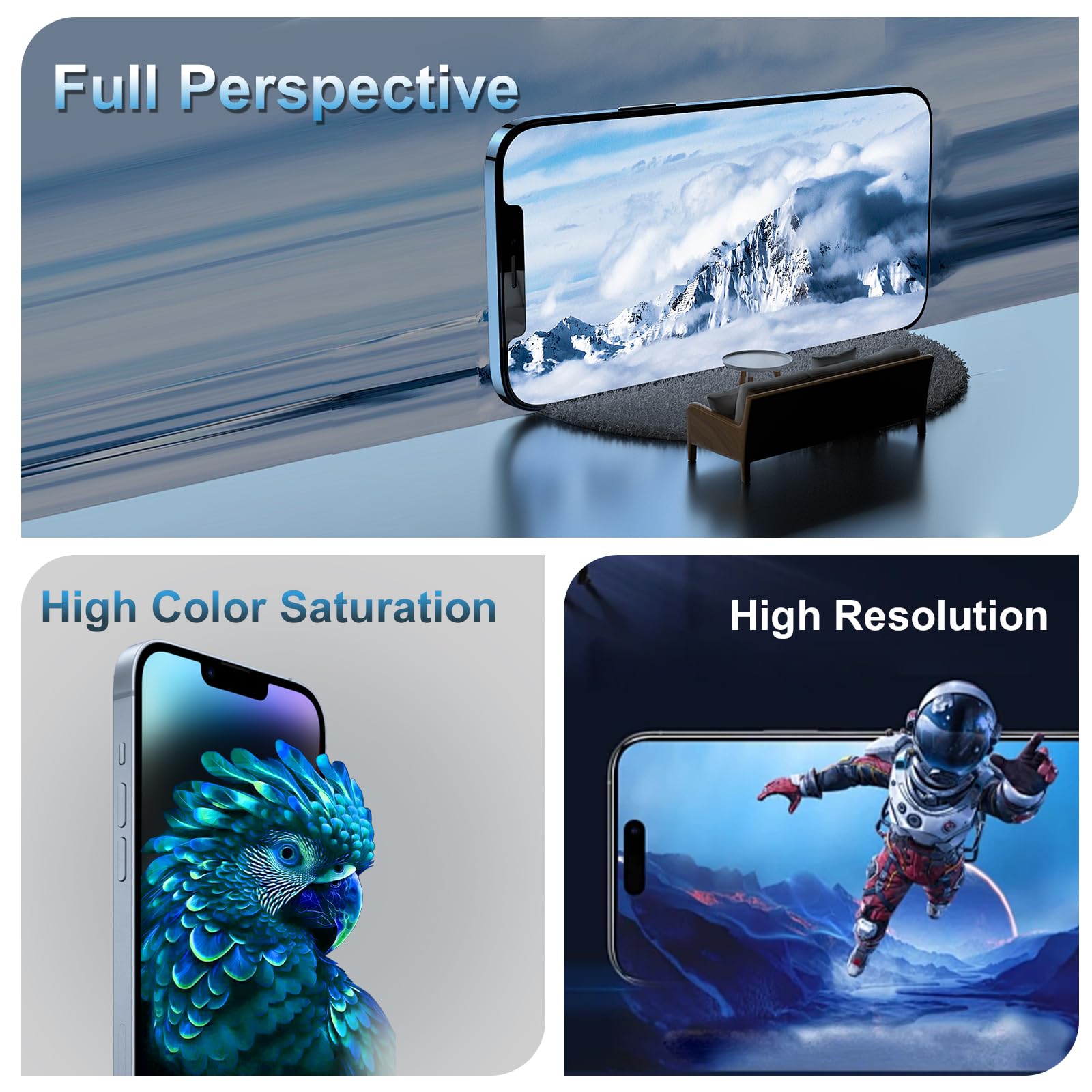 Dinow Pantalla para iPhone 13 Pro Max, pantalla LCD de 6.7” para 13 Pro Max, Pantalla para iPhone 13 ProMax LCD de repuesto con kit de reparación, Compatible con el A2643, A2484, A2641, A2644, A2645