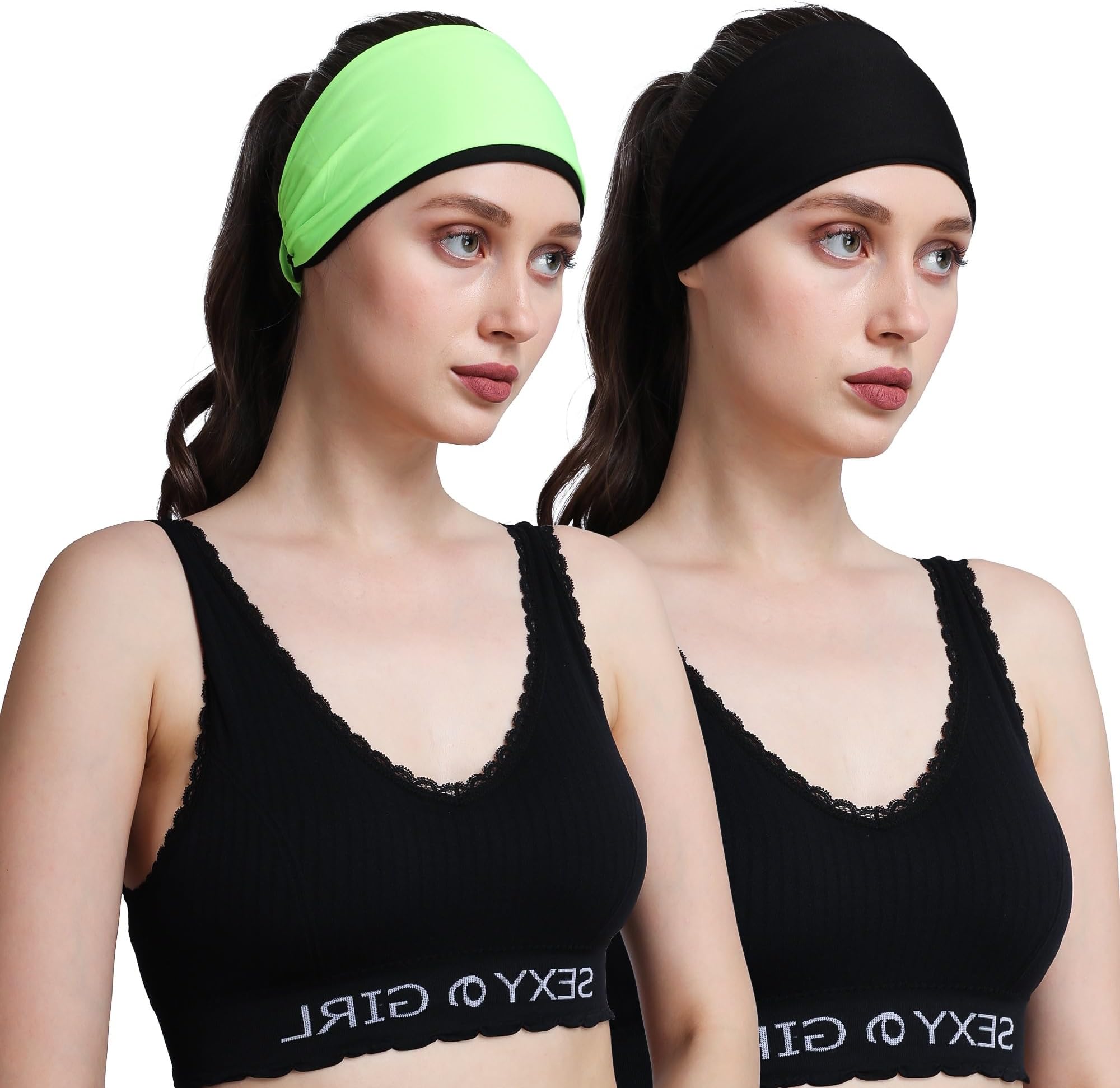 Multi Sports Moisture Wicking Headband Sweatband Wristband Hairband for Gym Yoga Workout Outdoor Running Cycling Football Cricket for Men Women