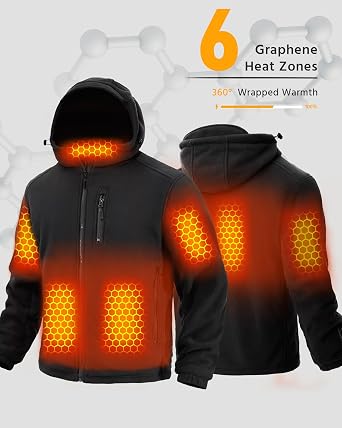 Wulcea Graphene Men Heated Jacket + 2 Batteries