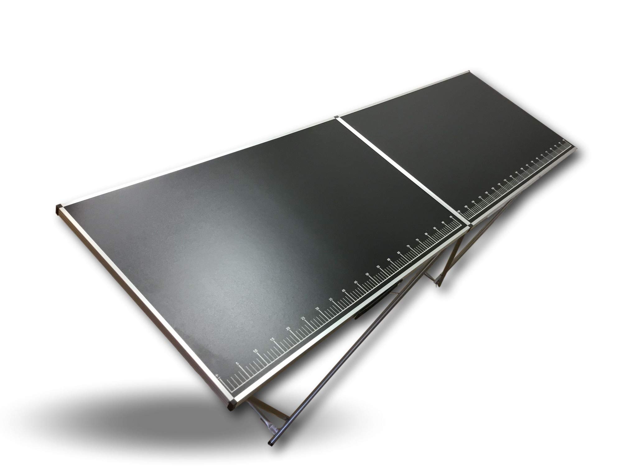 KIBROS Table à encoller de tapissier Aluminium 2 mètres | Encollage Papier Peint découpe matériaux Table d'appoint | Plateau MDF | Piétement Armature Aluminium | Pliante compacte légère TABLCOL