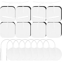 24pcs TENS Unit Replacement Pads, Stim Pads 2x2 Inch Square and 1.5 inch Round TENS Electrode Pads, Standard 2.0mm Pin Connector for TENS Machine and Electrical Muscle Stimulation