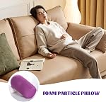 2Pcs Oreillers à microbilles, 12x6 Roll Microbead Oreiller Soft Bolster Cylindrical Oreil Cou Bras Dos Support Roll Coussin Oreils Sac de haricot Dormant Voiture Voyage