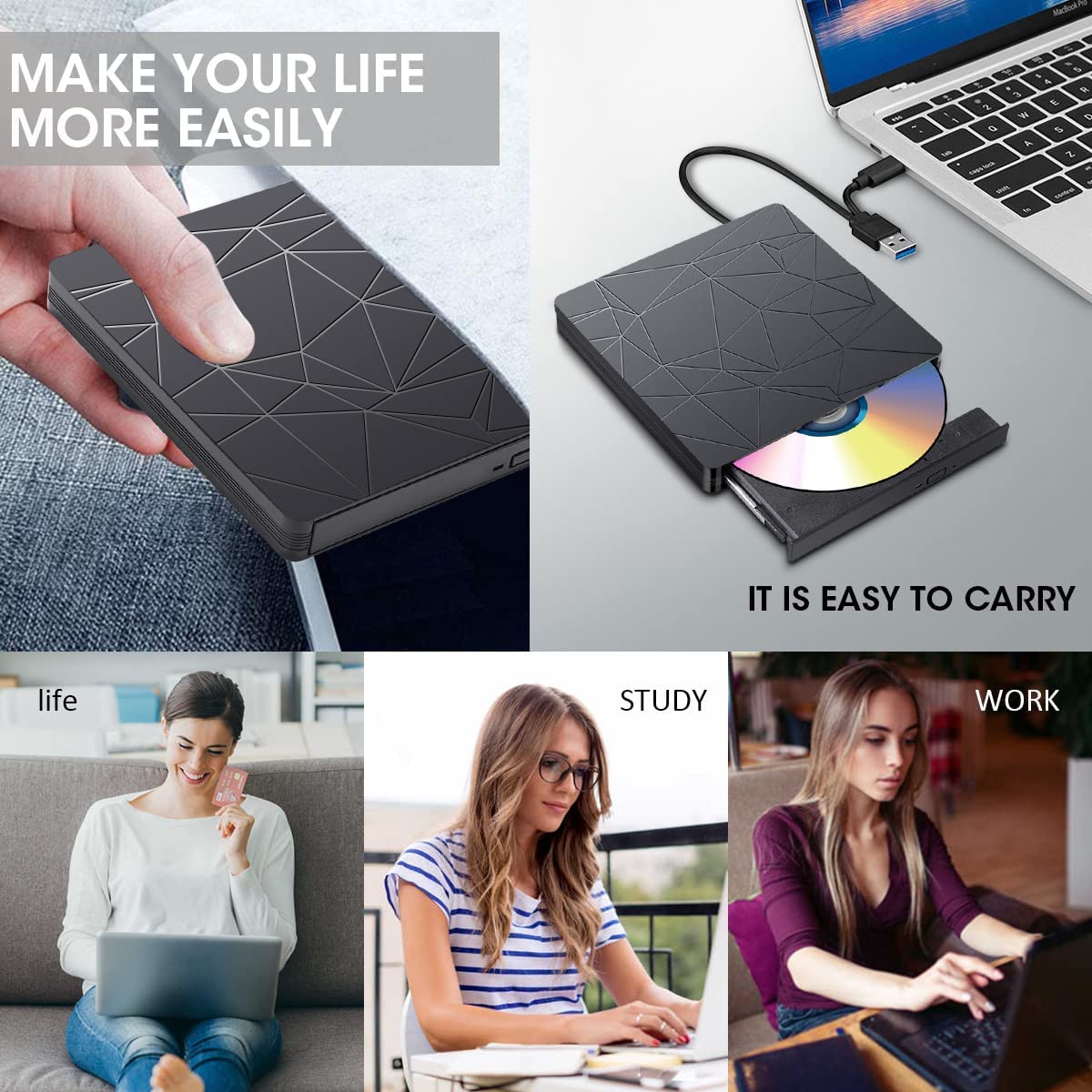 Amazon.com: BlitzMax External CD DVD Drive, 2 in 1 Type C & USB