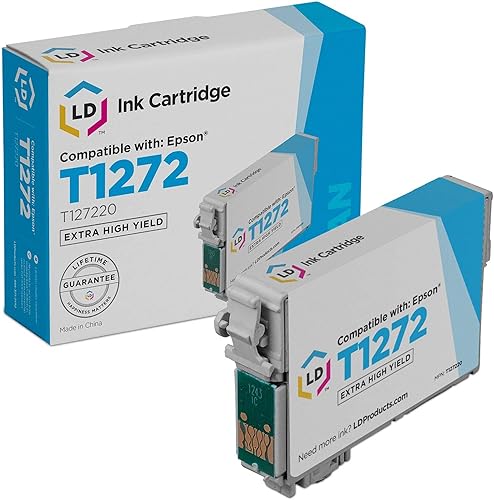 LD juego de cartuchos de alto rendimiento remanufacturados para Epson T127, negro T127120, cyan T127220, magenta T127320, amarillo T127420