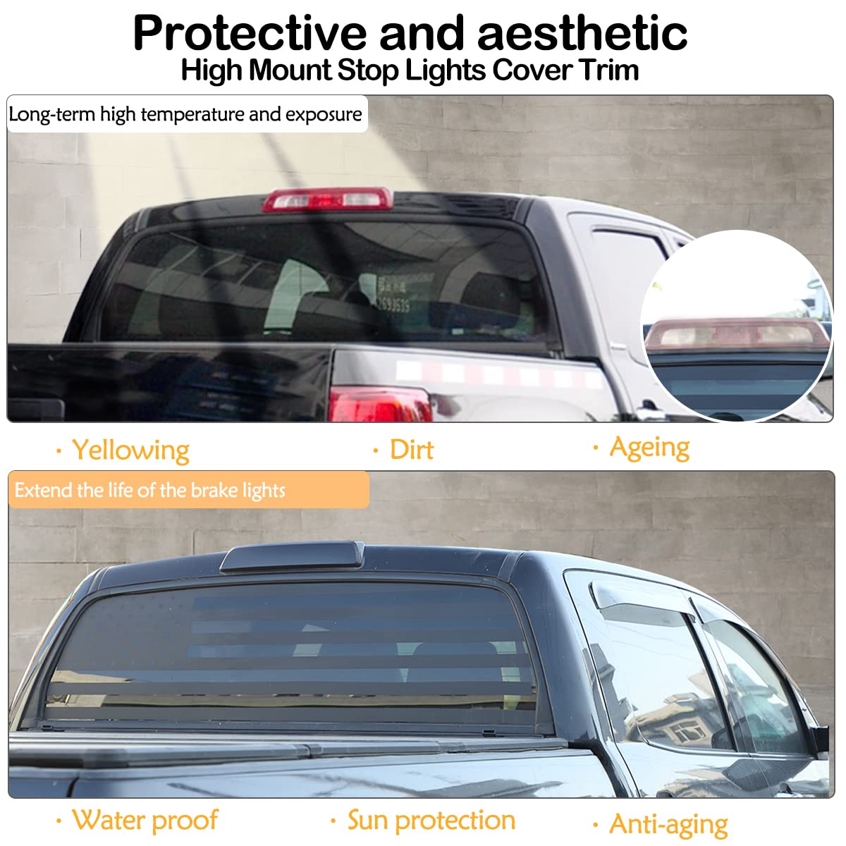 Amazon.com: Third Brake Light Cover Trim,3rd Third Brake Tail
