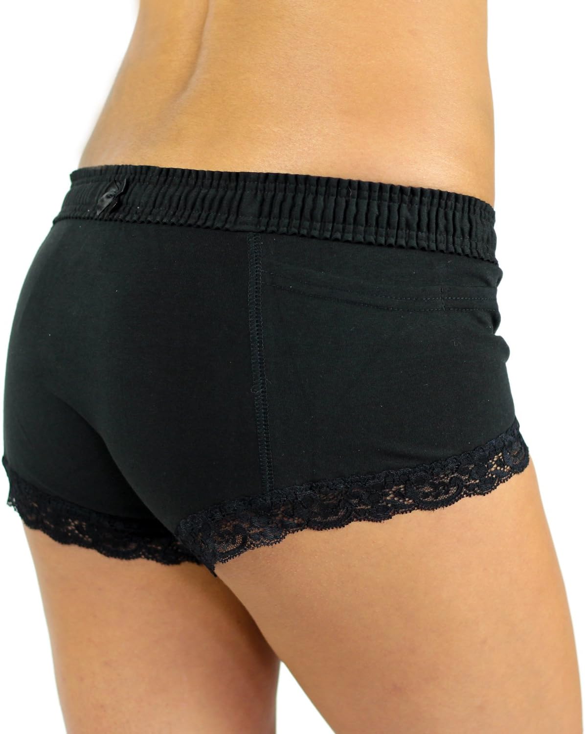 Foxers Women's Boxer Brief Underwear with Pockets Cotton Boy Shorts Panties