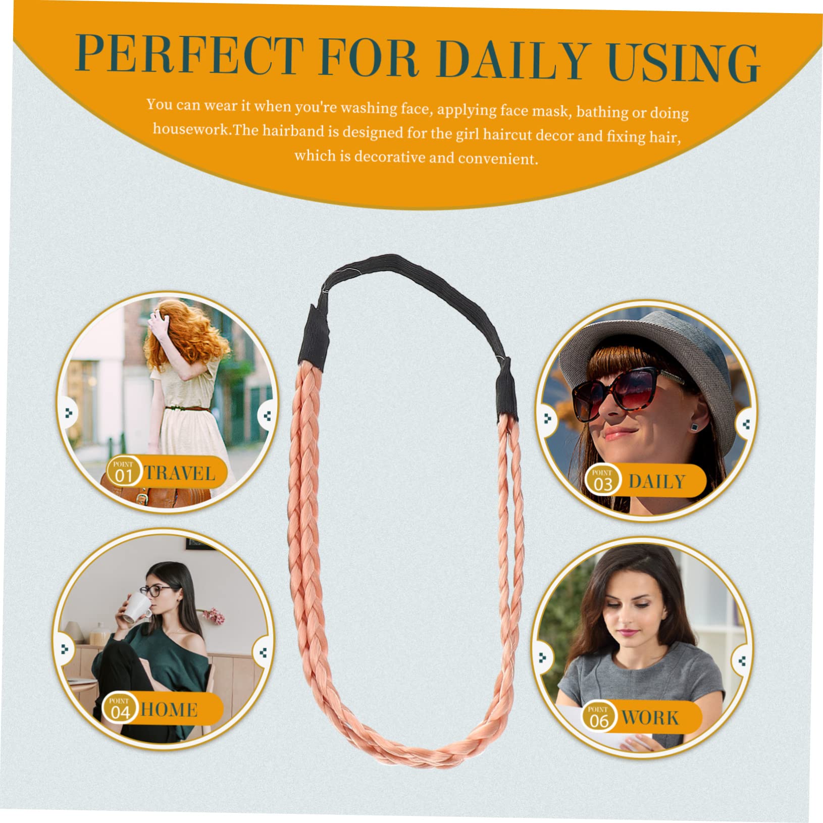 FRCOLOR Piezas Diadema Trenzada Diademas Anudadas Tejida Para Mujer Lazos Para El Cabello Trenzado Cintas Para El Cabello Para Lentejuelas De Maquillaje Lima De
