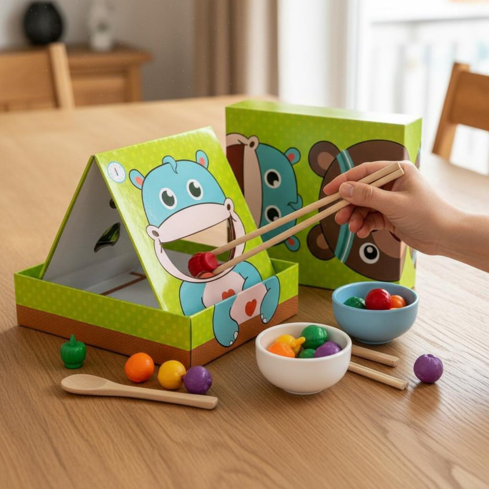 1 Juego Interactivo Infantil Juego de Simulación Juguete de Desarrollo Motricidad Tablero de Animales Piezas Coloridas Indicado para Actividades