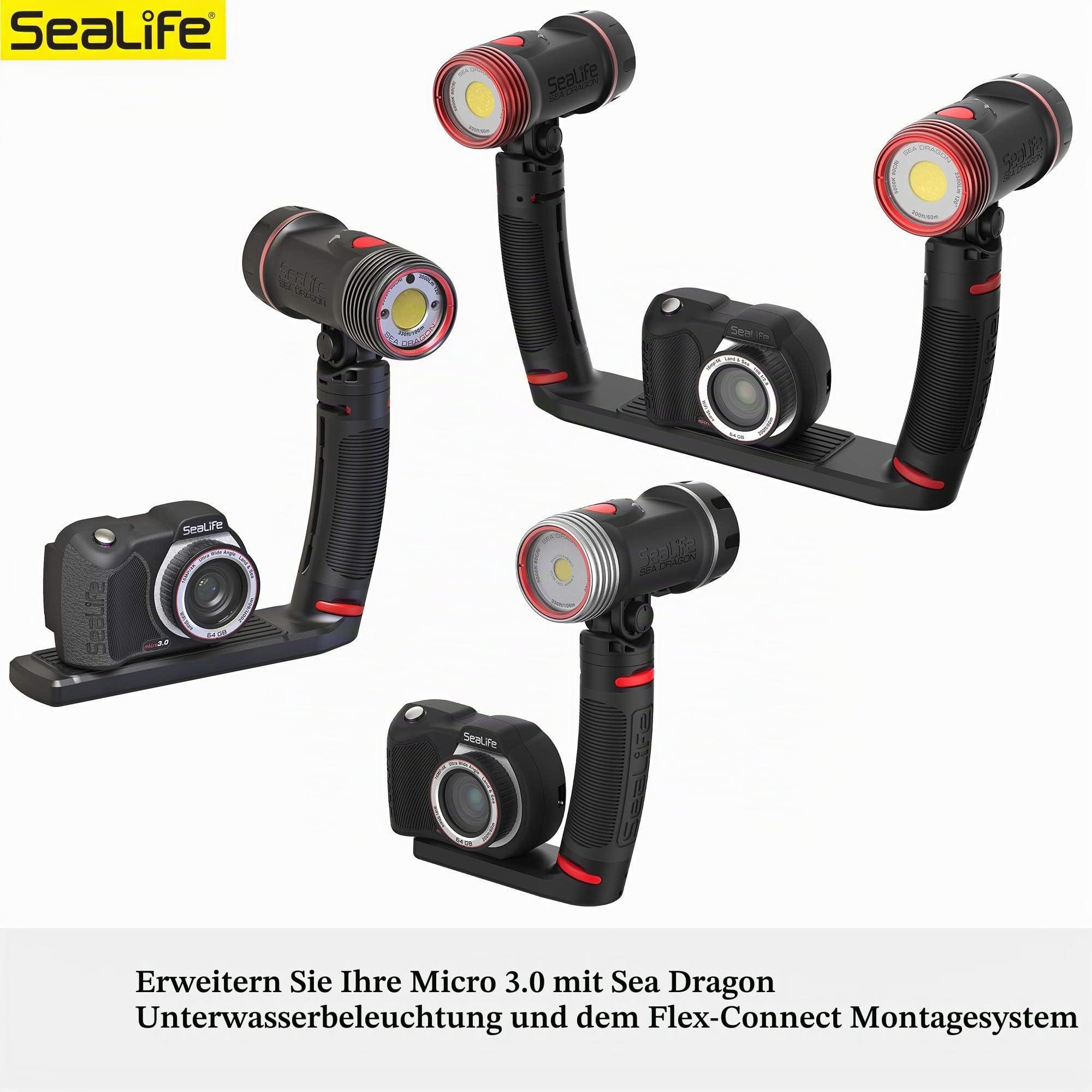 Sealife Micro 3.0 64GB (SL550) Unterwasser Kamera mit 4K Ultra HD Video und Wasserdicht bis 60m