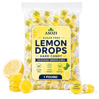ASOZI Sugar Free Keto Friendly Lemon Hard Candy 1 LB