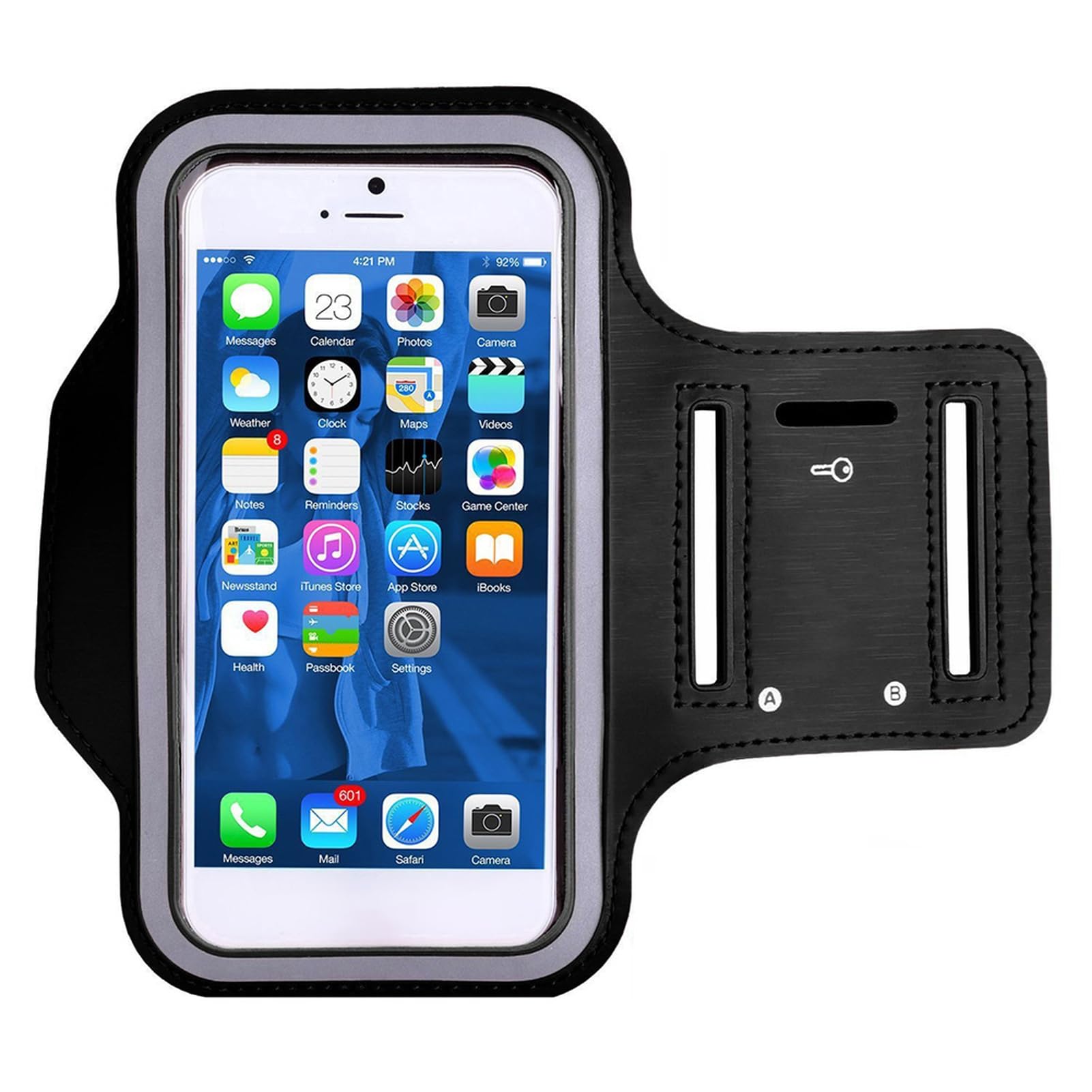 matumou Arm Waterproof Elastic PVC Touch Sensitive Cell Phone Armband for Outdoor Cell Phone Armband
