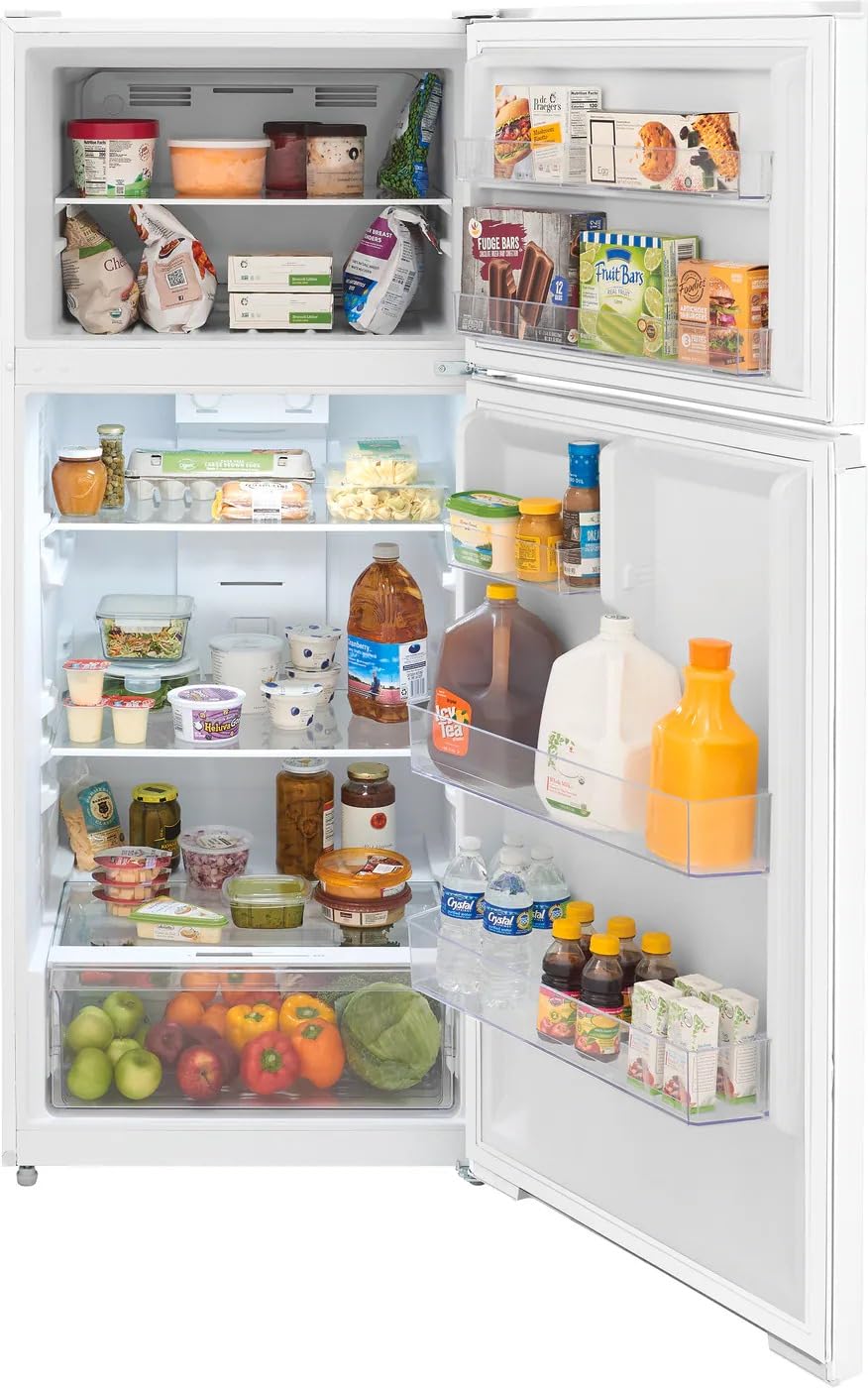 Frigidaire FRTE1622A 28 Inch Wide 16.03 Cu. Ft. Top Freezer Refrigerator with LED Lighting - White on Fridge.com