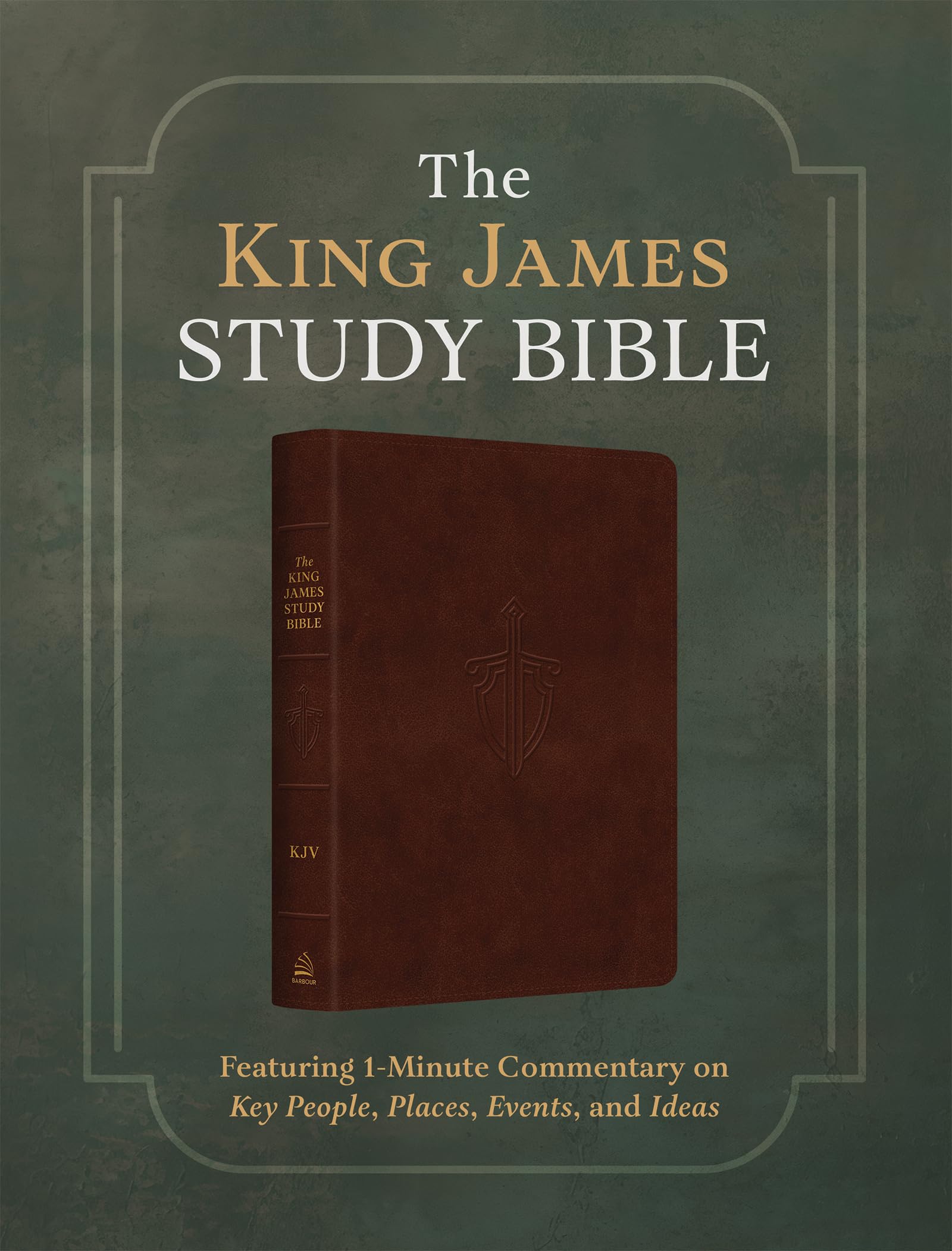 The King James Study Bible: Featuring 1-Minute Commentary on Key People, Places, Events, and Ideas [Men's Cover]