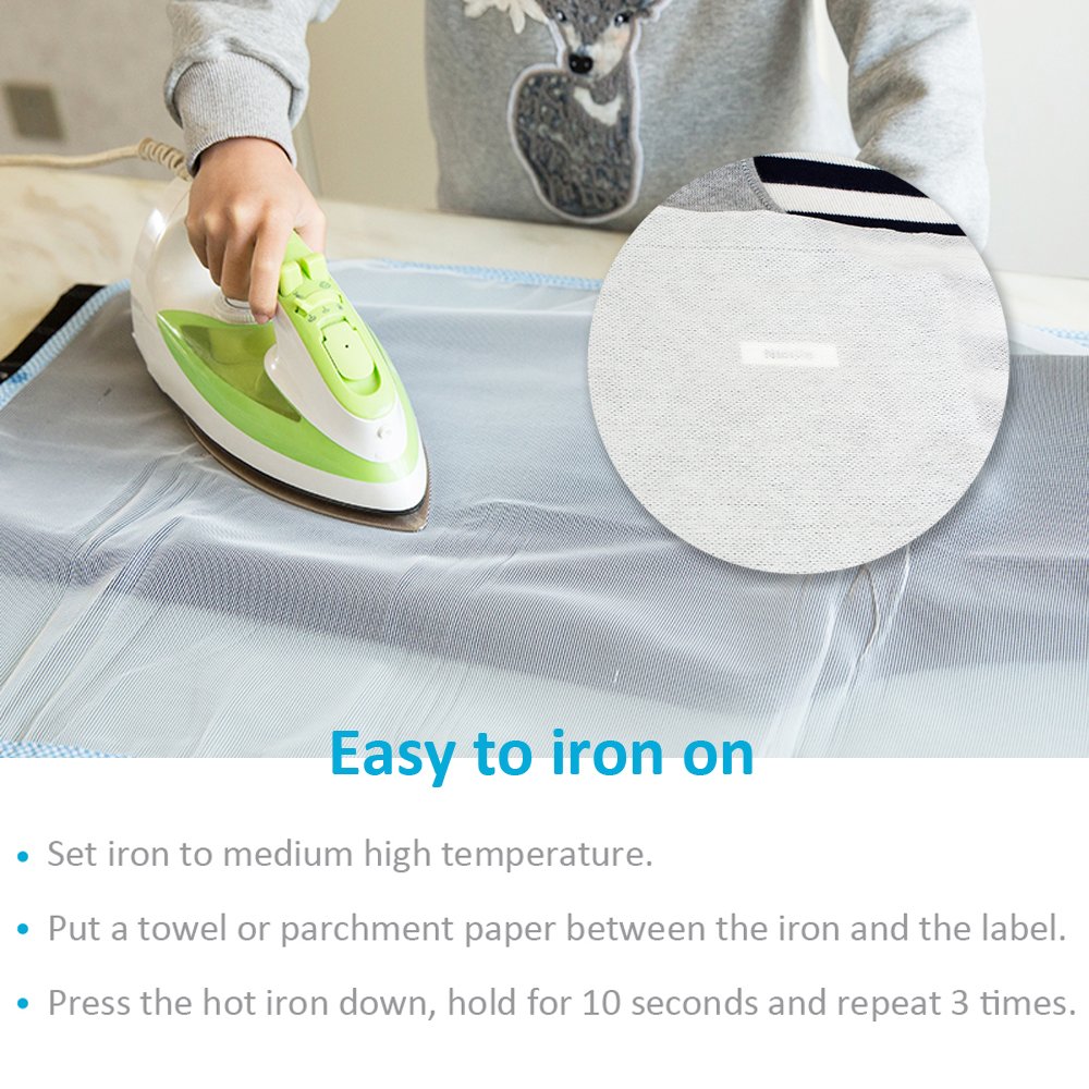 Wonfoucs Repuesto Cintas De Etiquetas Textiles Para Dymo LetraTag - 5  Rollos De 12mm X 2m, Planchables Y Lavables Cinta Tela 12mm Lavable Máquina, image size:1000x1000