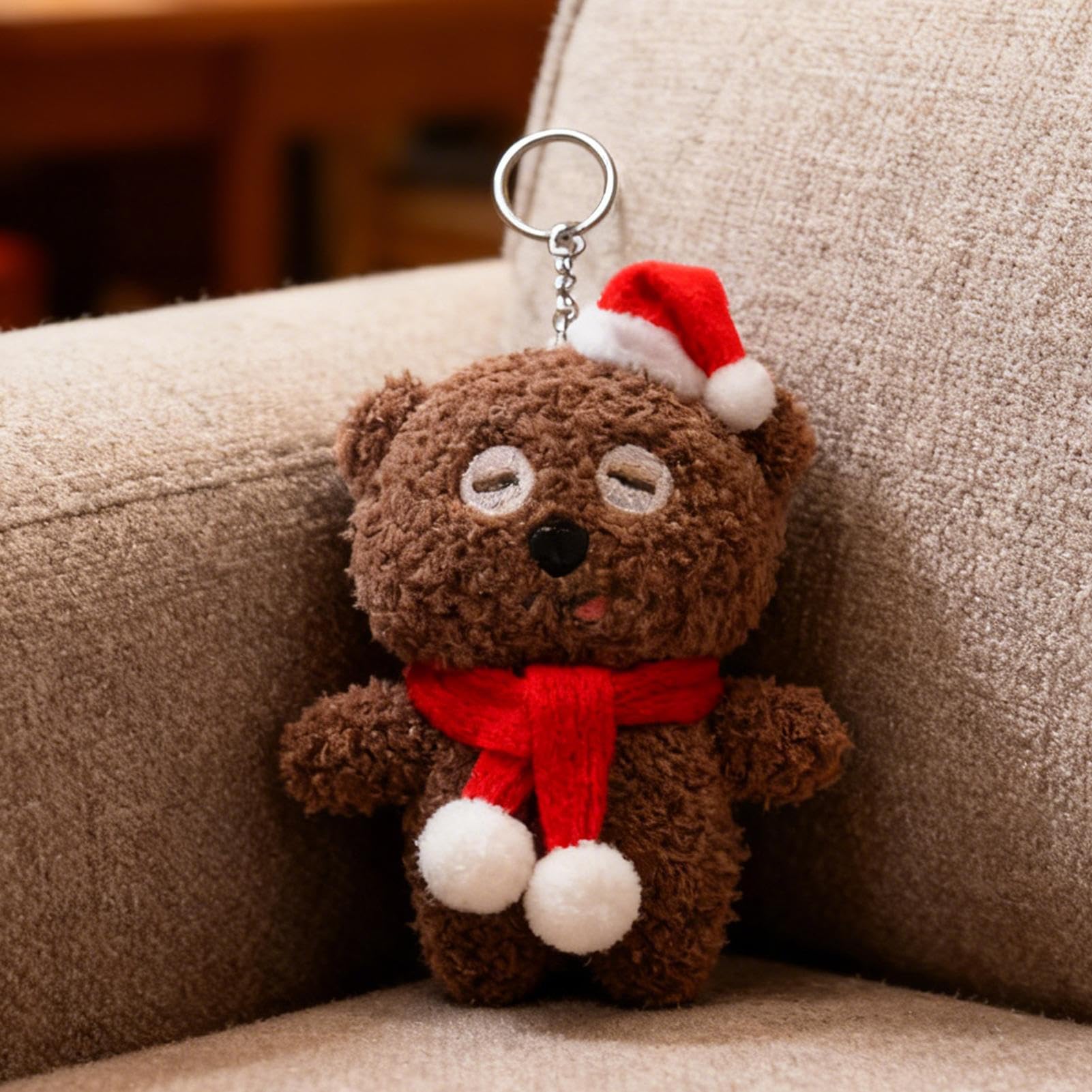 Amazon.co.jp: クリスマス ベア バッグ用 チャーム プラッシュ キー