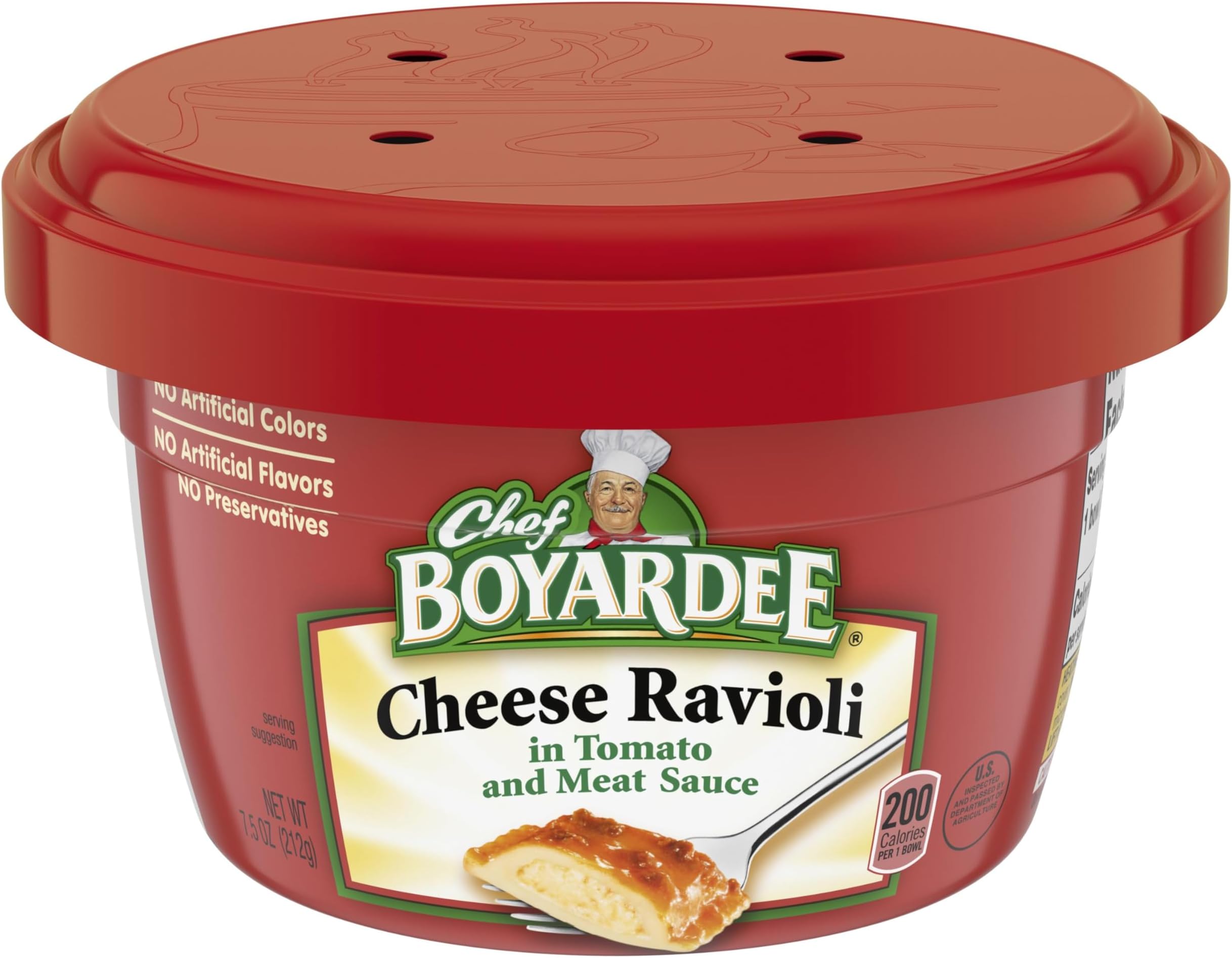 Chef Boyardee Cheese Ravioli, Microwavable Bowl, 7.5 oz.