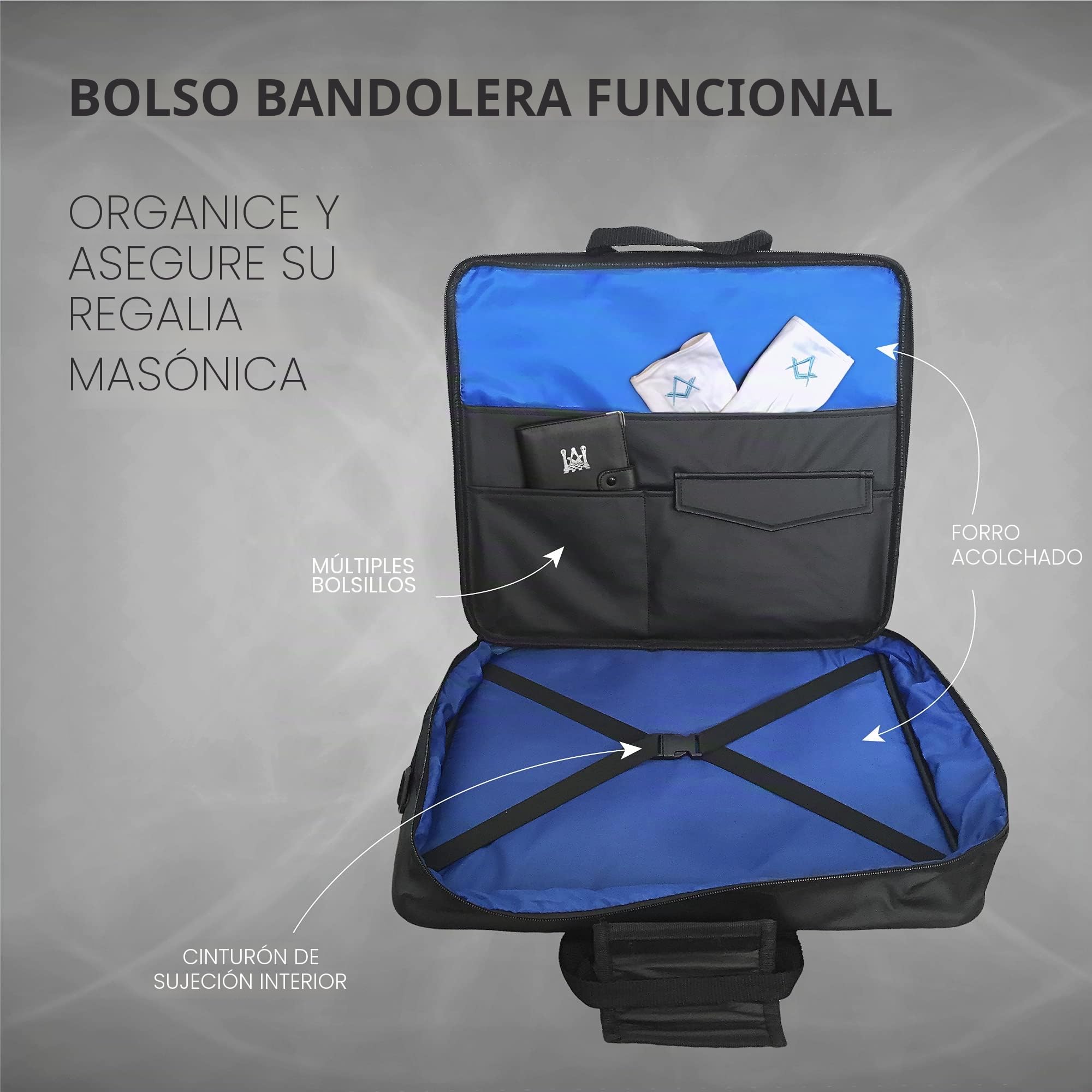 THE MASONIC COLLECTION Provincial Rank Apron Holder Handbag & Shoulder Bag - Freemason Gifts for Men