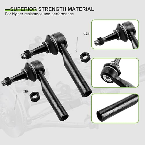 Miniatura 3 de SCITOO Kit de suspensión de 6 piezas, 2 eslabones de barra estabilizadora, 2 extremos exteriores de barra de acoplamiento interiores para Cadillac