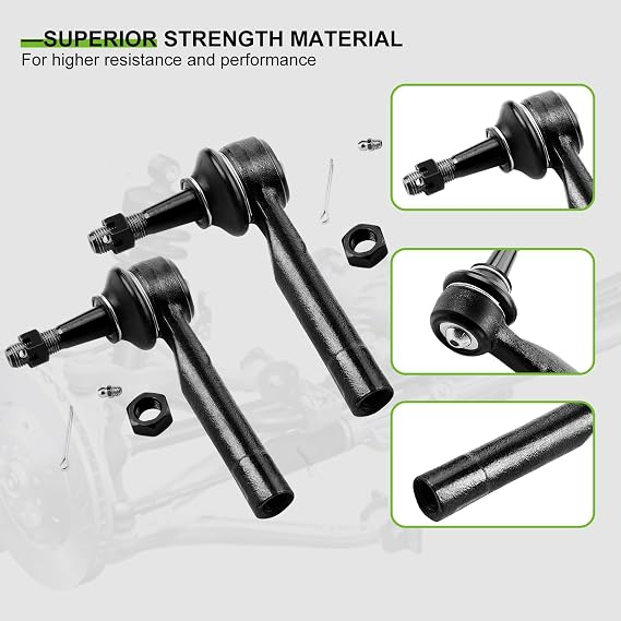 SCITOO 6pcs Suspension Kit 2 Sway Bar Links 2 Outer 2 Inner Tie Rod Ends for Cadillac Escalade EXT for Chevrolet Avalanche 1500 02-06 Silverado 1500 for GMC Sierra 1500 99-06 Tahoe Yukon 01-06 4WD