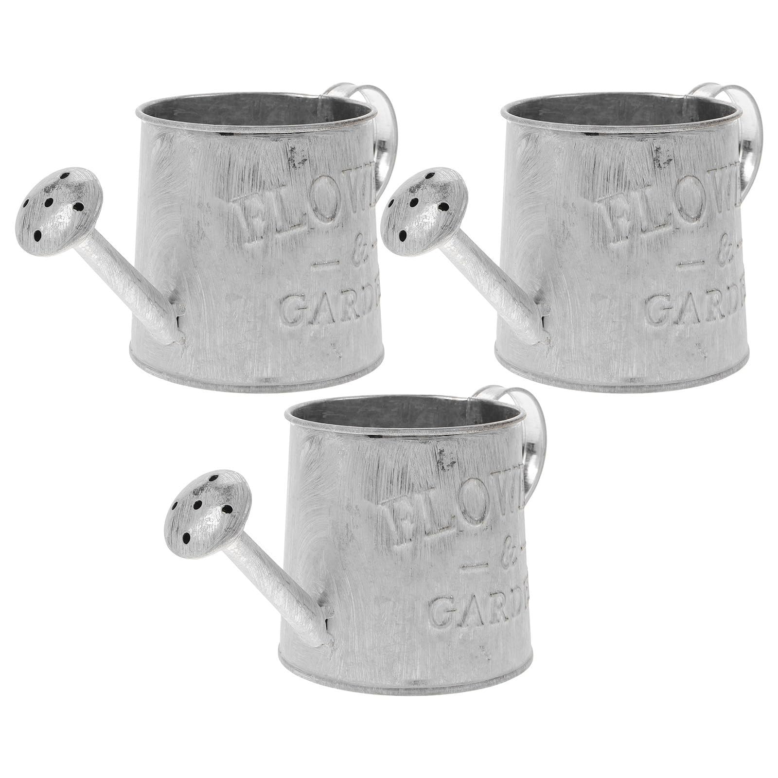 Seaux en fer rétro lot de 3 pots vintage pour fleurs séchées et décoration jardin de maison rustique