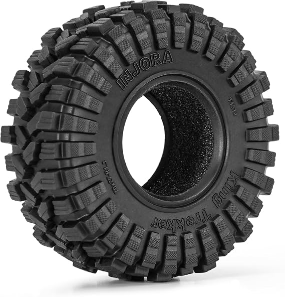 INJORA King Trekker S5 1.3 All Terrain Tires for 1/18 1/24 RC Crawler Car Upgrade, 70 * 27mm(T1314)