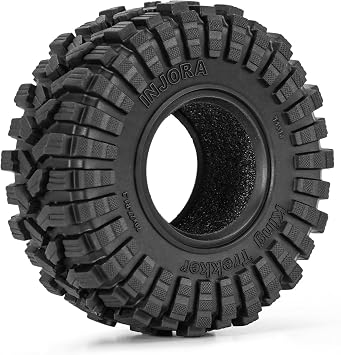 INJORA King Trekker S5 1.3 All Terrain Tires for 1/18 1/24 RC Crawler Car Upgrade, 70 * 27mm(T1314)