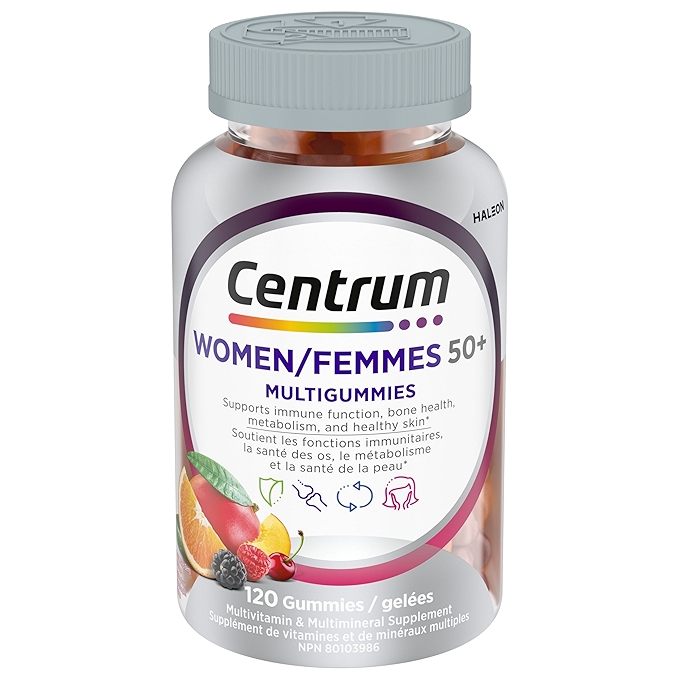 Centrum 50岁以上女性复合维生素软糖（樱桃、浆果、橙子口味）