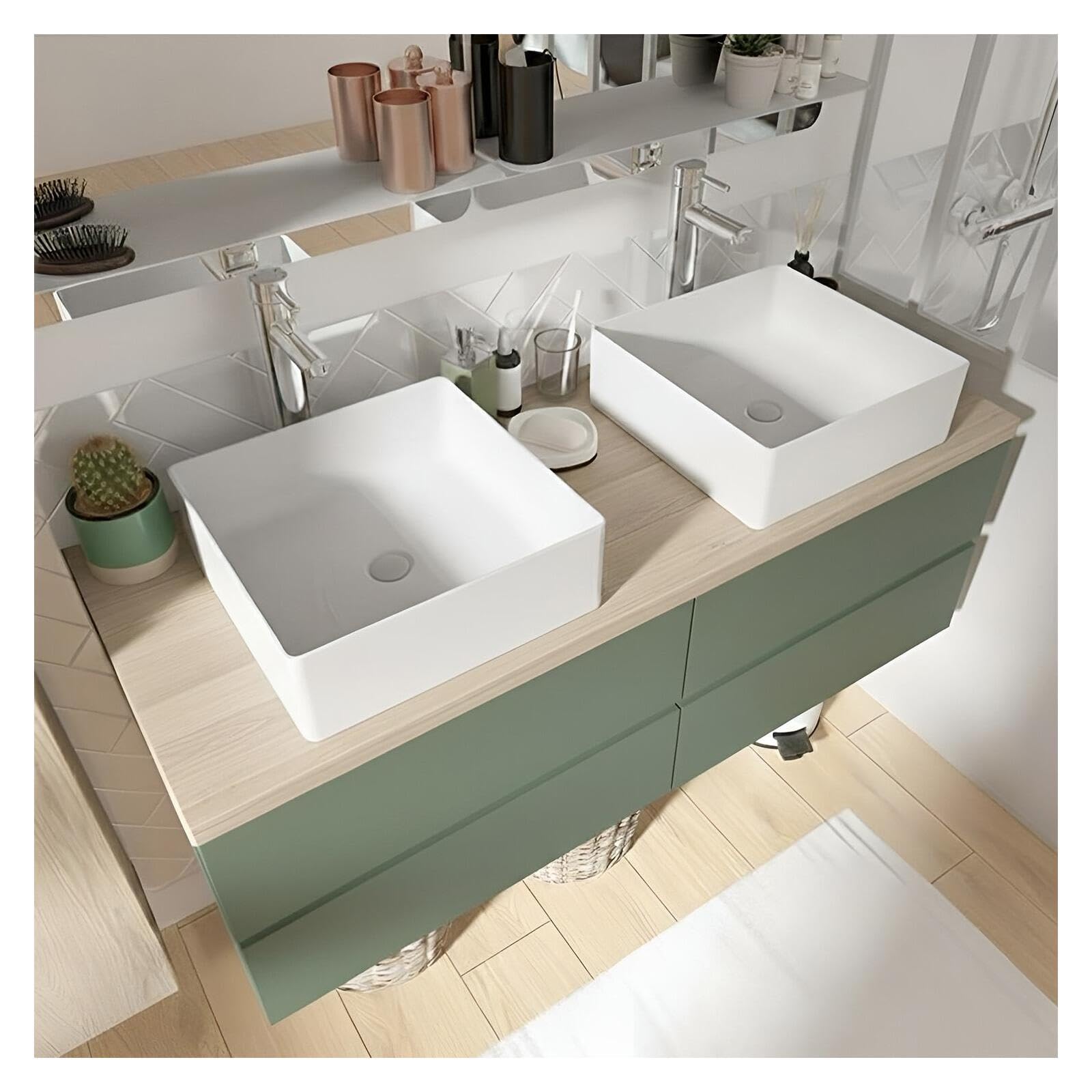 MOB-IN Ensemble Meuble Sorrento Double Vasque Suspendu 120cm