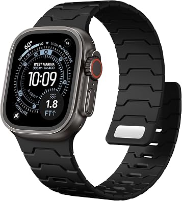 Ouwegaga Magnetic Band Compatible with Apple Watch 44mm 46mm 45mm 42mm 49mm | Strong Magnets, Sport Waterproof Silicone, Adjustable Replacement Strap for iWatch Series 11 10 9 8 7 6 5 4 3 2 1 SE Ultra
