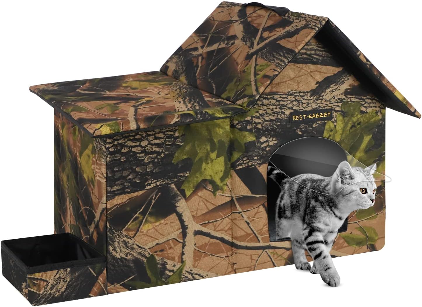 RestEazzzy Outdoor Cat House, Feral Cat House Insulated