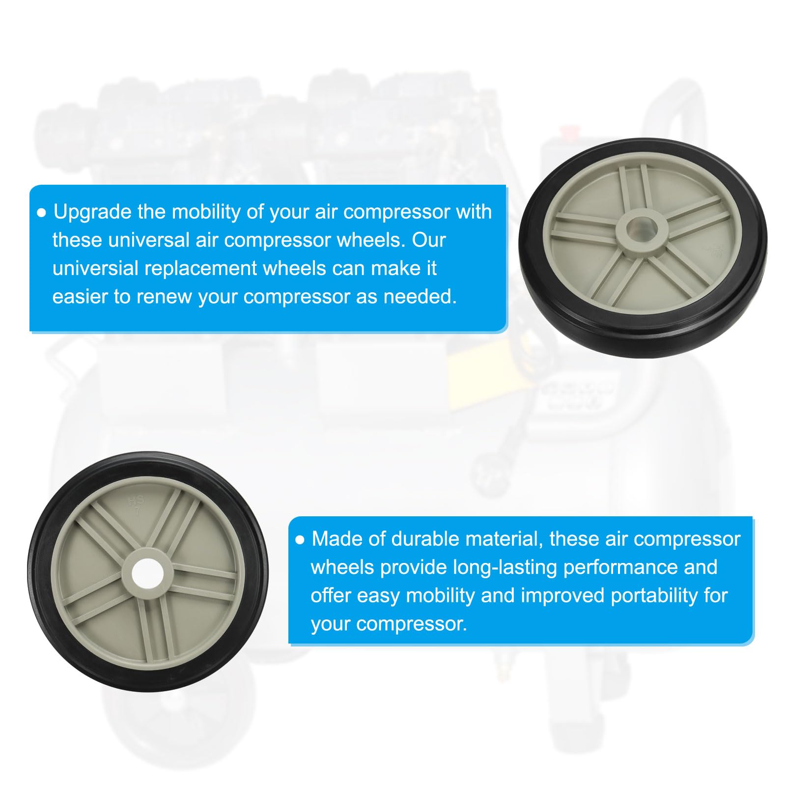 PATIKIL 8″ Air Compressor Wheel, Universal Air Compressor Wheel Replacement Part Air Compressor Wheel Replacement Wheel With 0 8 Dia Hole Beige PATIKIL 8″ Air Compressor Wheel, Universal Air Compressor Wheel Replacement Part Air Compressor Wheel Replacement Wheel With 0 8 Dia Hole Beige