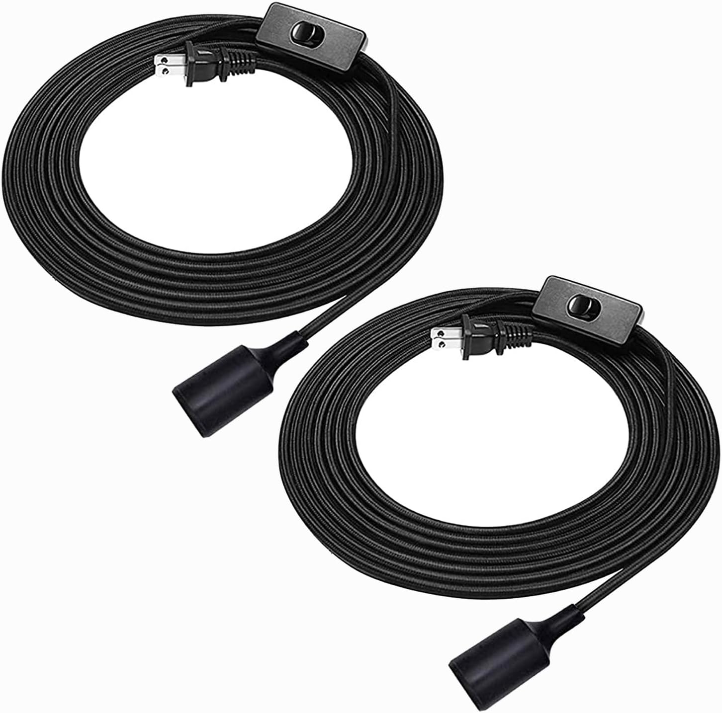 HESSION 2 Pack Plug-in Pendant Light, 16.4Ft Vintage Industrial Edison Light ...