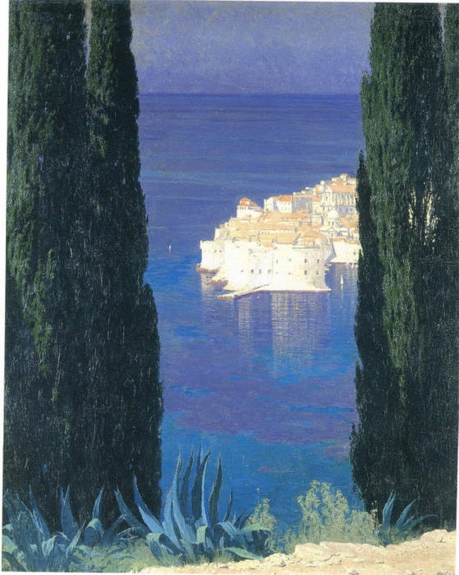 ARTXLXXBN Famous Painting Art Wall Decor Abstract Art Picture View of the Raguz by Edward Okun Animal Pictures for Home Decor 60x90cm