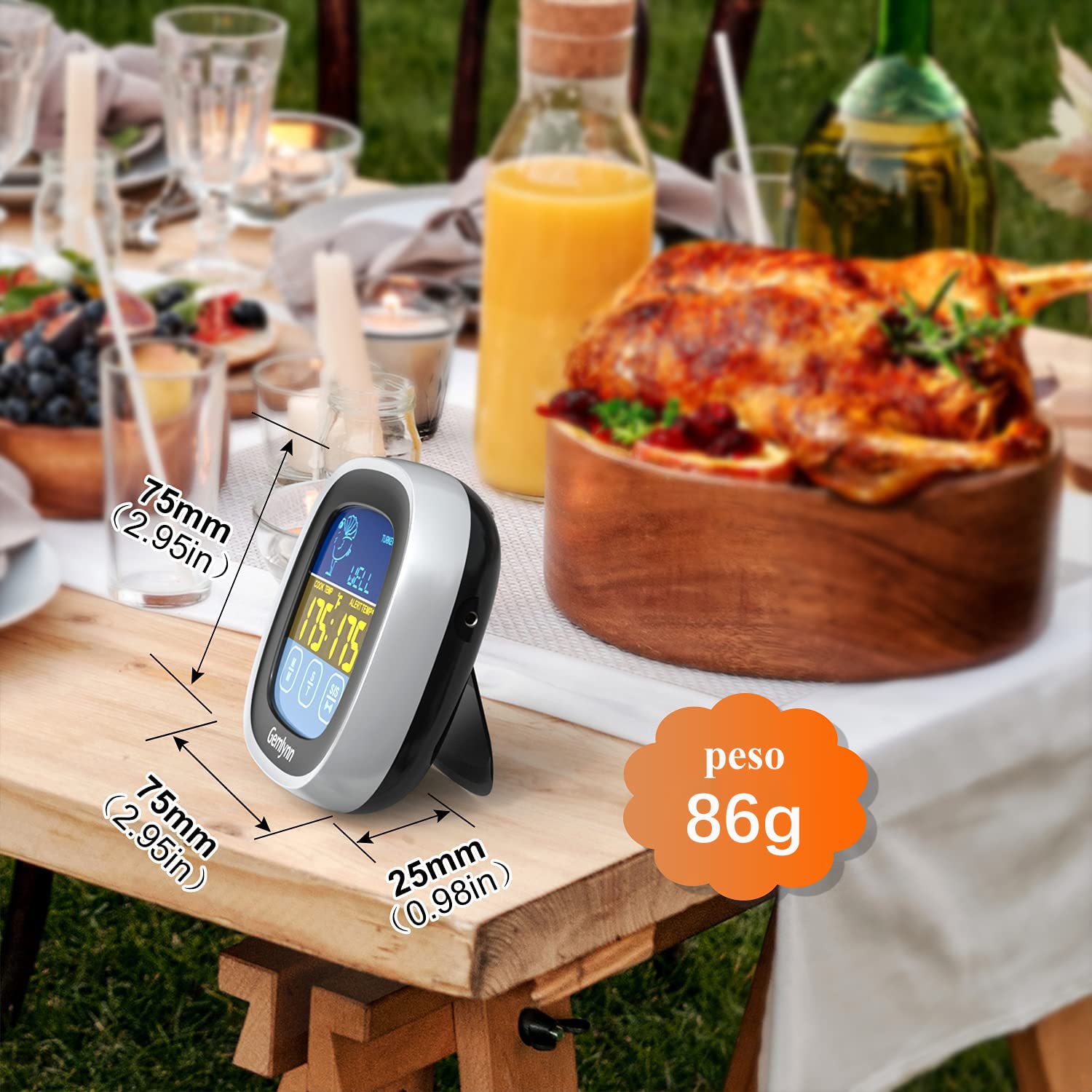 Termómetro Acuario Termómetro Digital Cocina ThermoPro TP17 - Doble Sonda Para Carne, BBQ, Horno - Temporizador Y Pantalla Grande Termómetro Doble Sonda