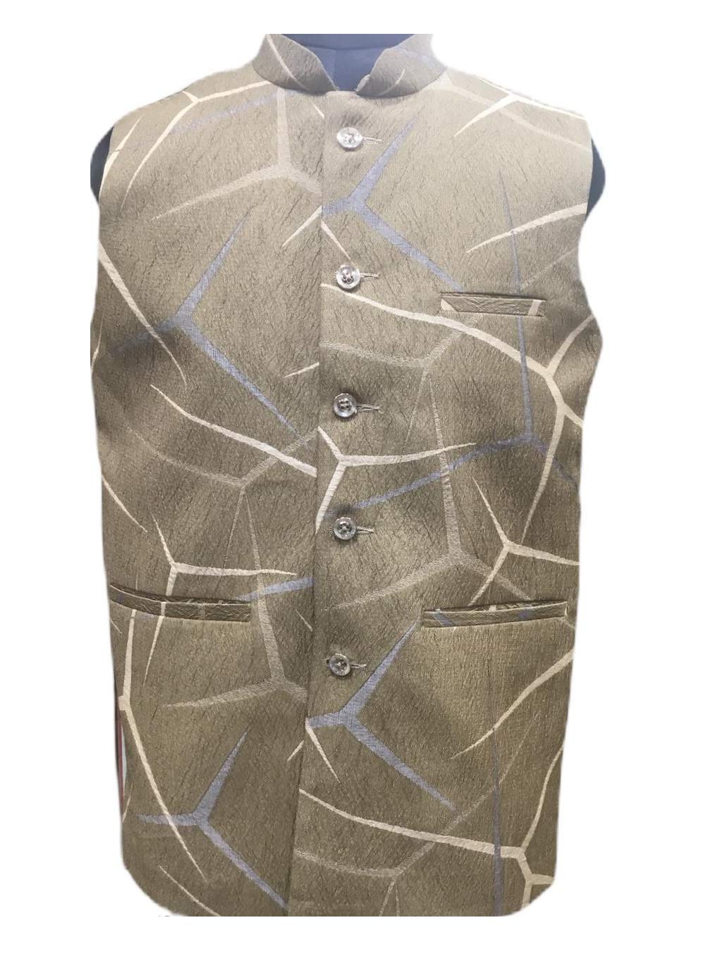 Chokhis Men's Jaipuri Waistcoat/Nehru Jacket/Koti for Party Wedding Multicolour-picture-36