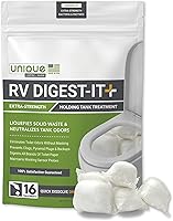 Vista 1 de Unique RV Digest-It+ Cápsula de Tratamiento para Inodoro de Autocaravana Extra Fuerte - Licúa los Desechos y Todas las Marcas de Papel Higiénico