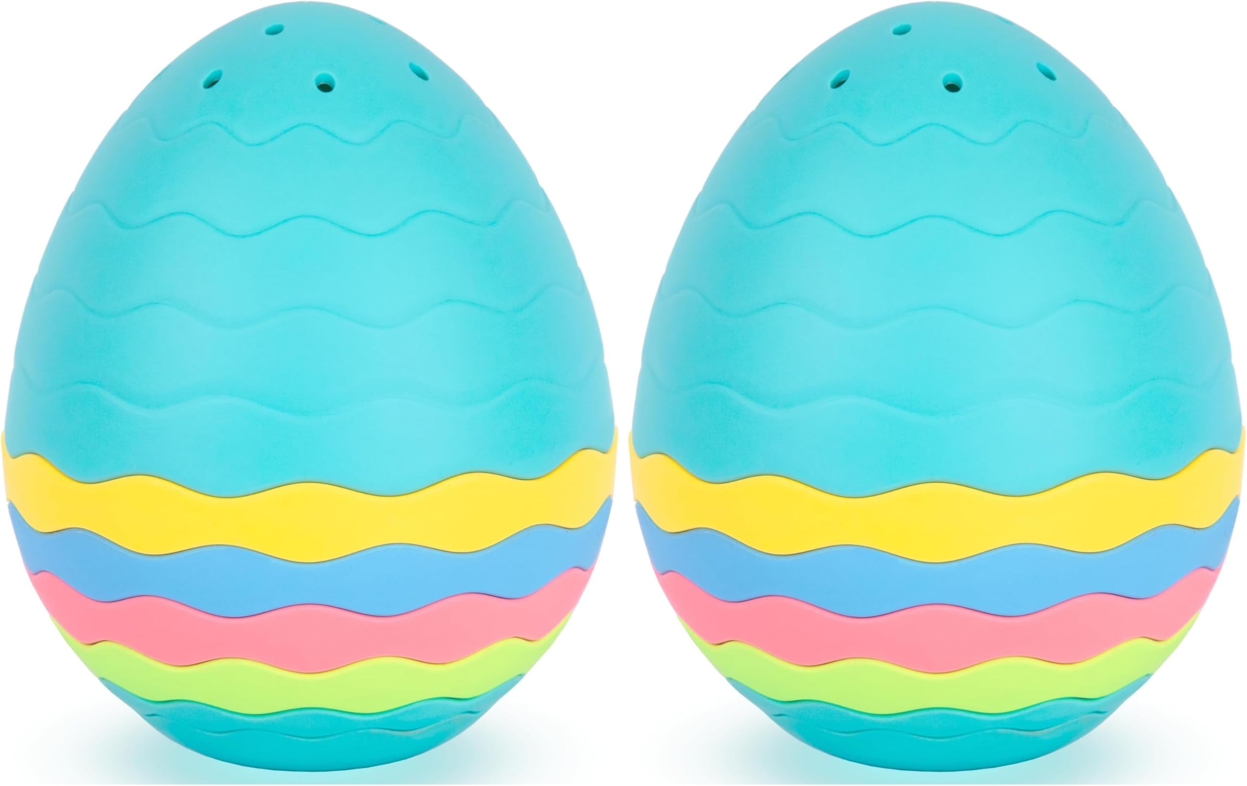 ArtCreativity Stacking Bath Toy for Toddlers – 7-Piece Nesting Mold Free Bath Toy with Drainage Holes – Fun Baby Bathtub Toy – Pastel Color Sensory Toy (Pack of 2)