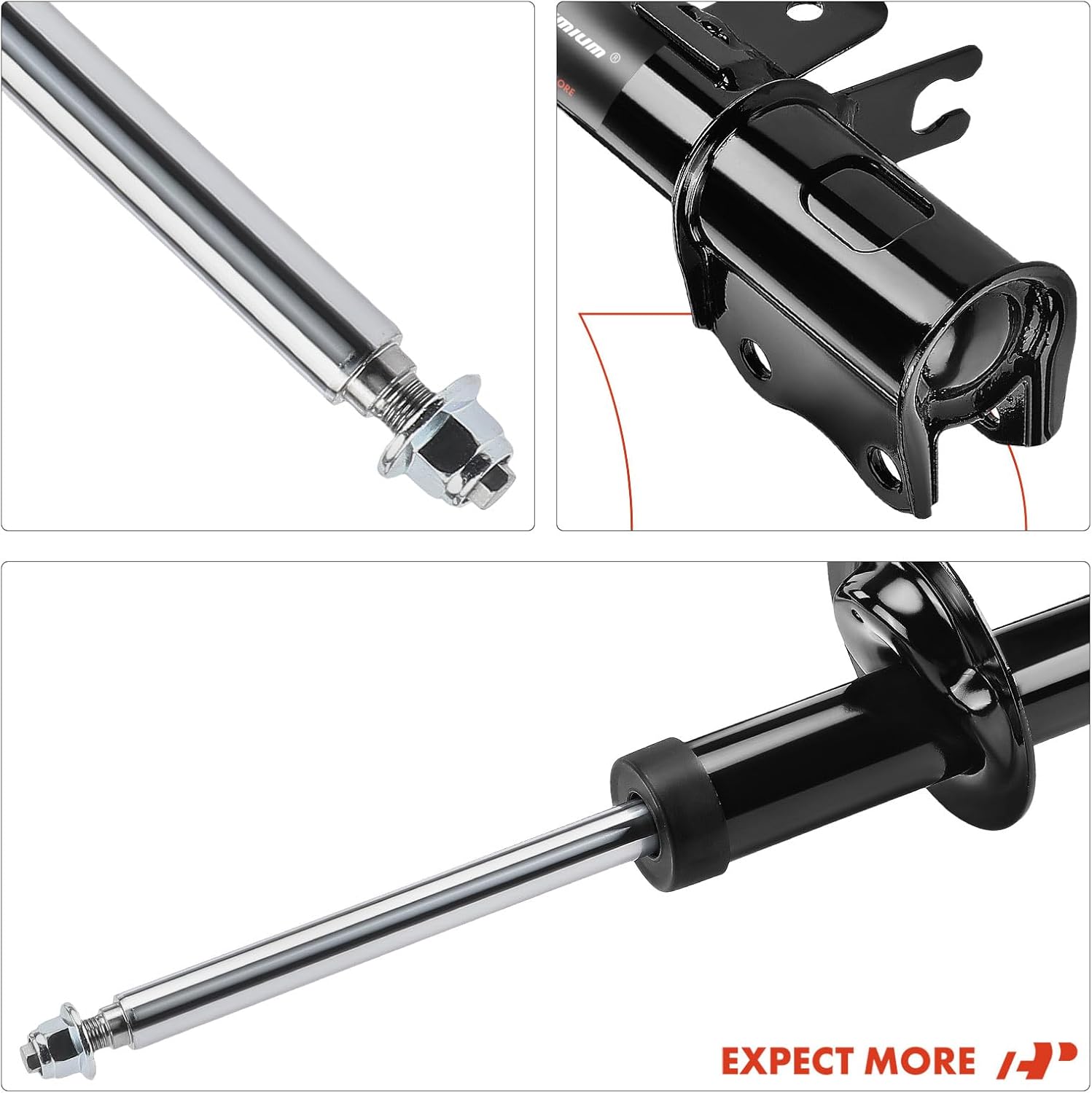 A-Premium Rear Pair (2) Strut Assembly Compatible with Suzuki Forenza 2004-2008, Reno 2005-2008 & Chevrolet Optra 2004-2005, Driver and Passenger Side