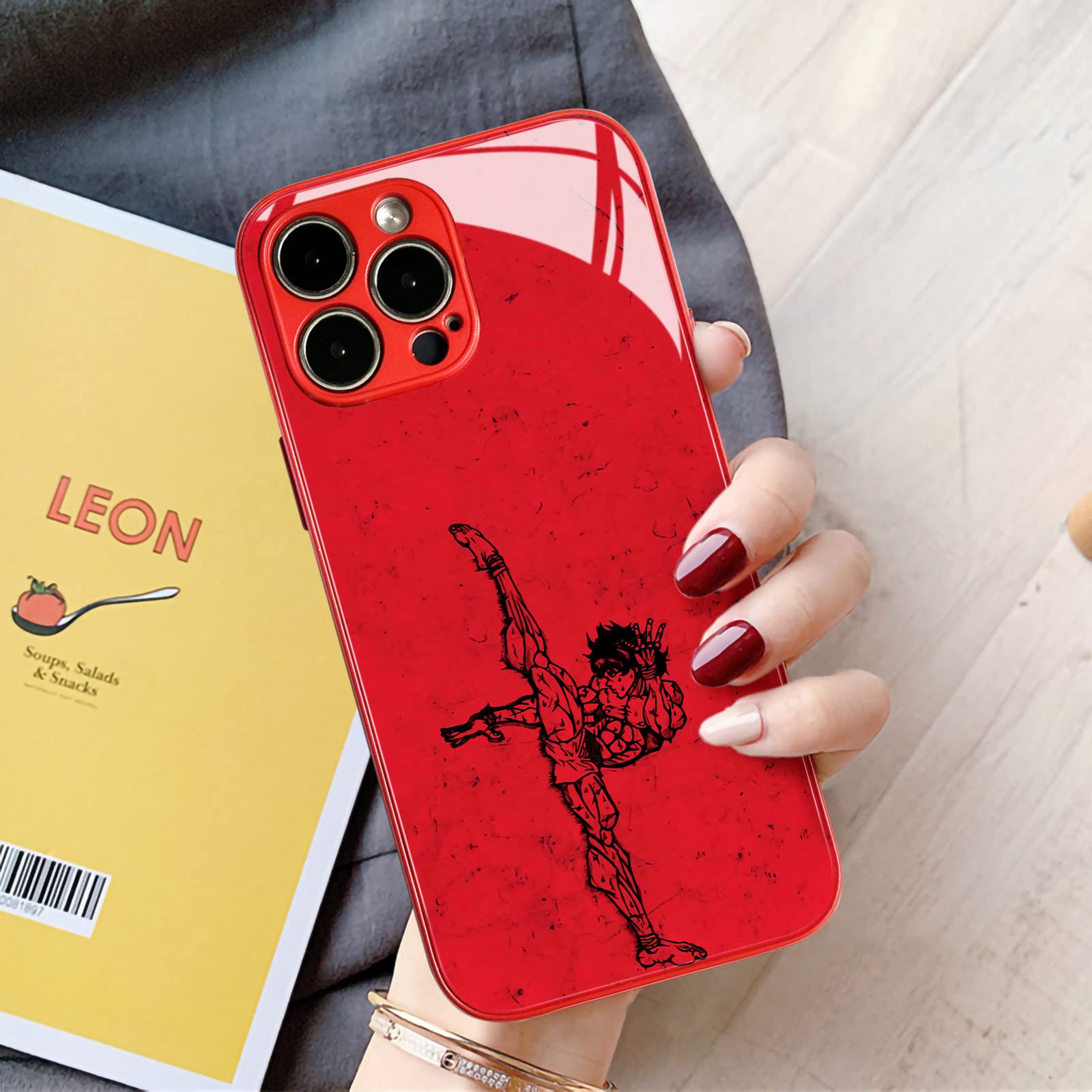 Amazon.com: Akatxezy Baki Hanma Unique Anime Red Phone Case - TPU