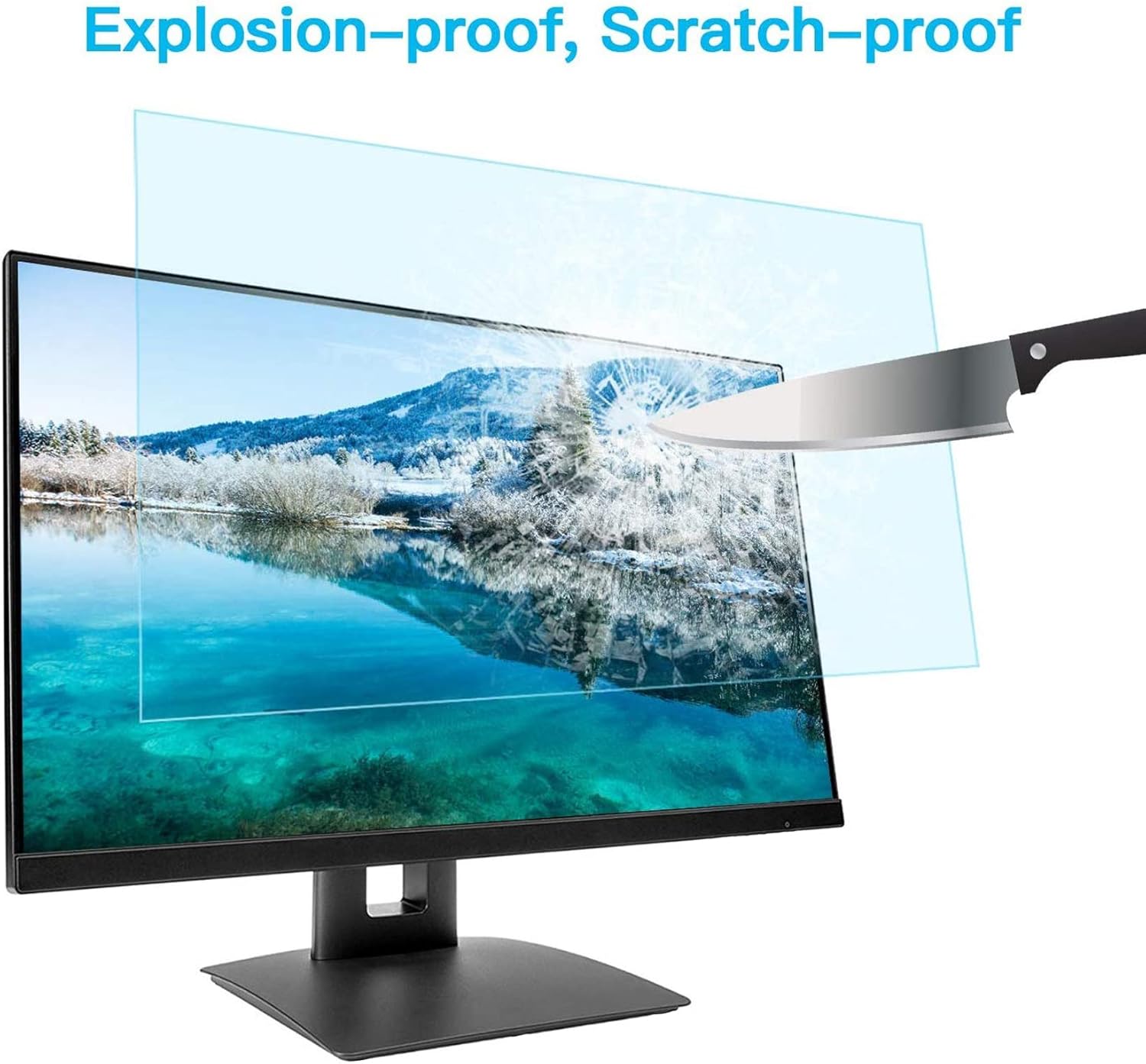 WLWLEO Laptop Anti Blue Light Screen Protector Blocking Blue Light Filter Film Protect Eyesight Relieve Eye Fatigue Hanging Screen Protector for 15.6 inch Computer Monitor