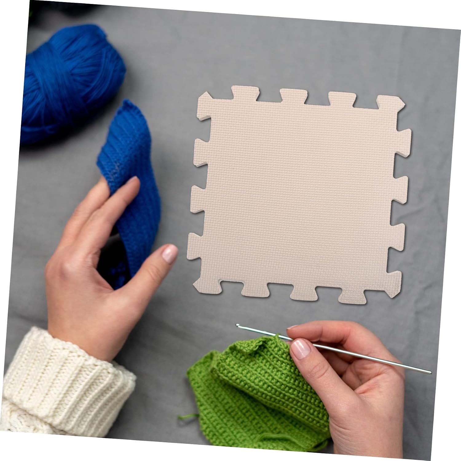 9pcs Multi-Function Crochet Blocking Mat for DIY Felting Crafts