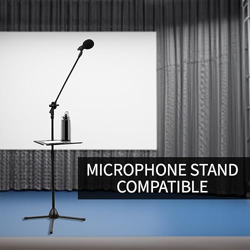 Miniatura 9 de VIVO Soporte universal de acero para estante de 14 x 10 pulgadas para carrito de TV, soporte de altavoz y más/ plataforma de almacenamiento de