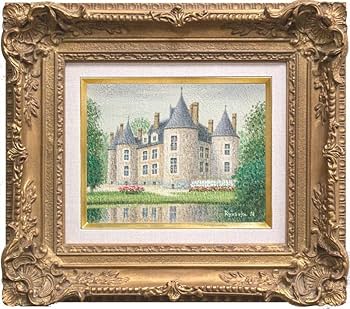Amazon.co.jp: 西村龍介『杜の館』油絵・油彩画 F2(2号