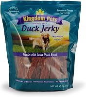 KingdomPets Duck Jerky Dog Treats - 3 Ingredients Only, No Fillers, Grain-Free High-Protein 2.5lb Bag for All Breeds