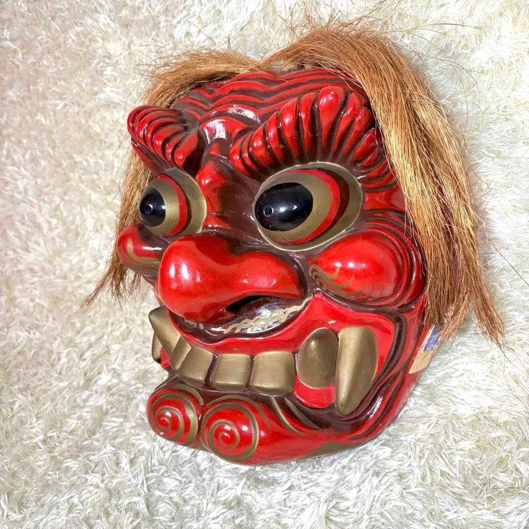 Amazon | 鬼 鬼面飾 面 額 飾り 神楽面 伝統 | 縁日用品 | おもちゃ