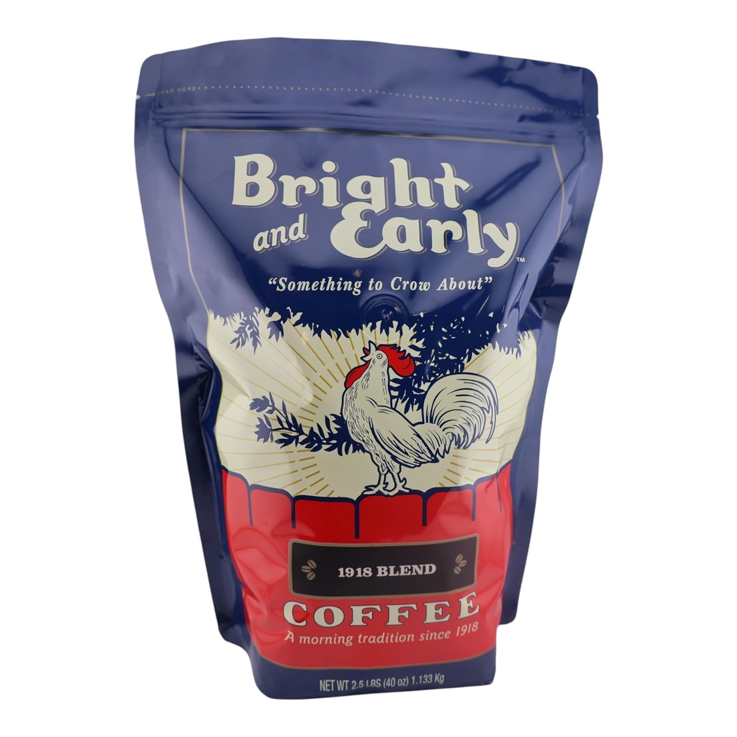 Bright and Early Coffee Ground 1918 Blend, Medium Roast (2.5lbs) - Pack of One