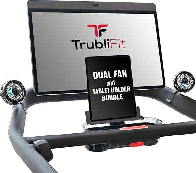 Dual Fan and iPad Holder Bundle for The Peloton Tread - Tablet Mount and Custom Fan for Peloton Treadmill - Accessories Set for The Peloton Tread