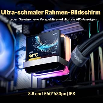Sigma PRO L24 BK AIO Water Cooling 240 mm CPU Cooler with 3.5 Inch IPS Display